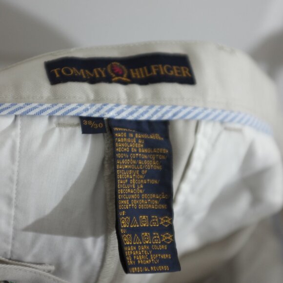 Tommy Hilfiger Classic Beige Chinos logo Size 38x30 - Picture 9 of 10